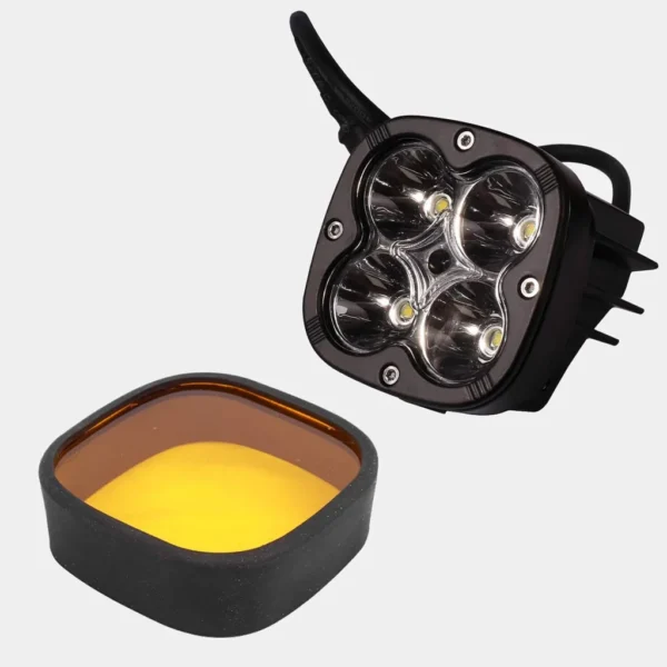 HJG 4 LED CREE Fog Light Auxiliary Light for All Motorcycles 60w each Yellow Cover Included - With Harness - Image 4