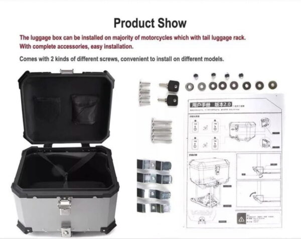 TOP BOX FORLUGGAGE 45L IMPORTED QUALITY - Image 3